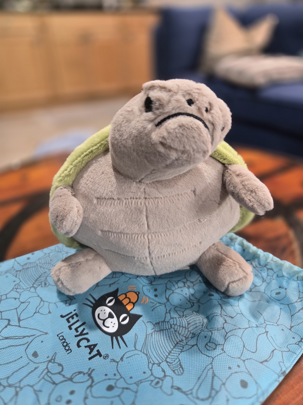 Jellycat Plush Turtle in Gray and Green - Soft Small Pet Toy